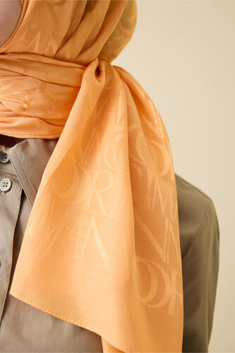 Monogram Saffron Shiny Jacquard Shawl - 5