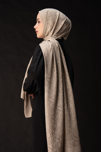 Monogram Stone Shiny Jacquard Shawl 