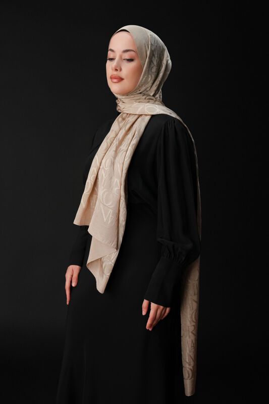 Monogram Stone Shiny Jacquard Shawl - 7