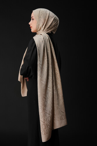 Monogram Stone Shiny Jacquard Shawl 