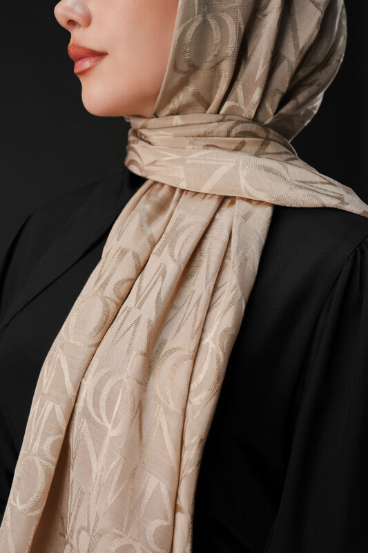 Monogram Stone Shiny Jacquard Shawl - 5