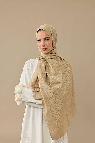 Monogram Stone Shiny Jacquard Shawl - 5