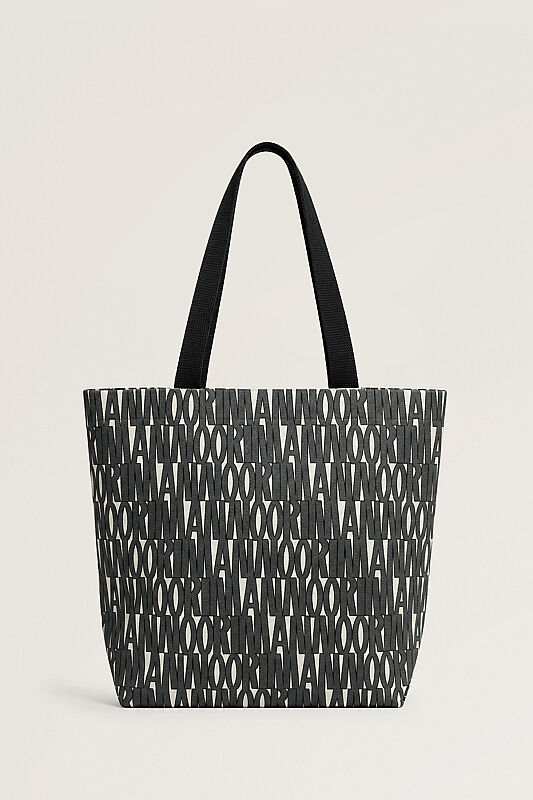Monogram White-Anthracite Cotton Bag - 1