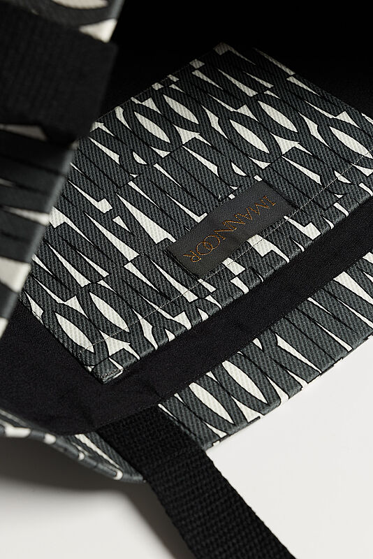 Monogram White-Anthracite Cotton Bag - 2