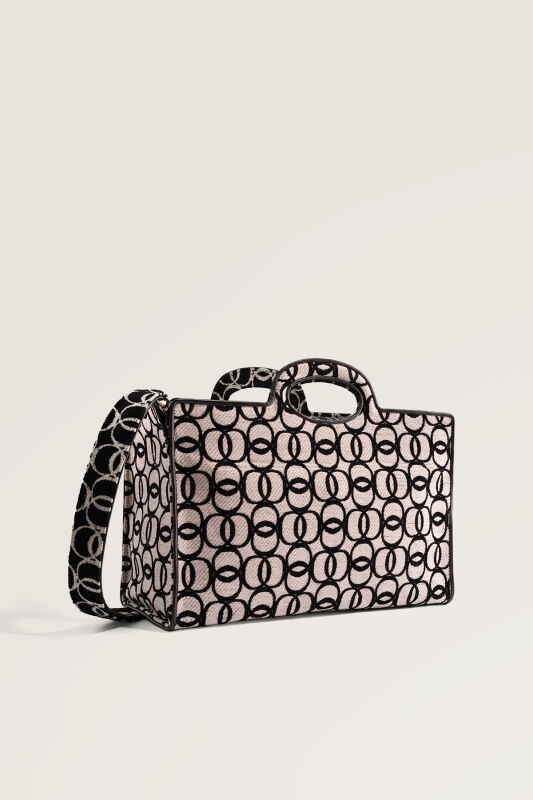 Monogram Woven Beige Bag - 2