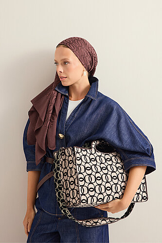 Monogram Woven Beige Bag - 1