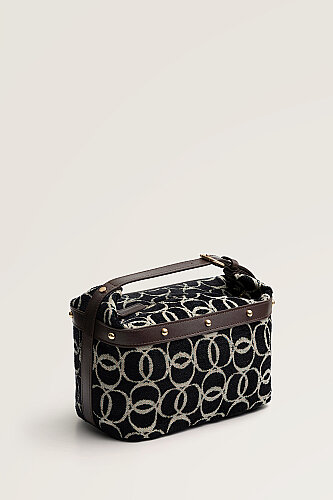 Monogram Woven Black Box Bag - Imannoor (1)