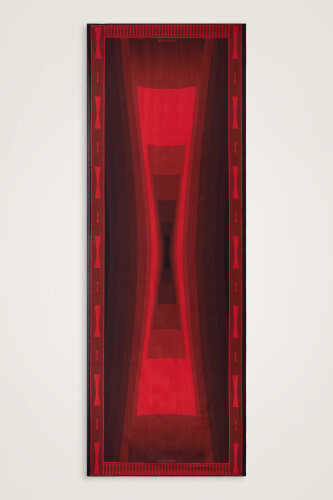 Moon Gate Cherry Floss Cotton Shawl - 2