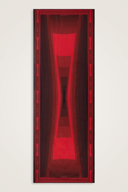 Moon Gate Cherry Floss Cotton Shawl - 2