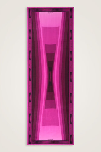 Moon Gate Fuchsia Floss Cotton Shawl - Imannoor