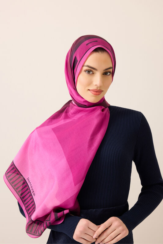 Moon Gate Fuchsia Floss Cotton Shawl - 1