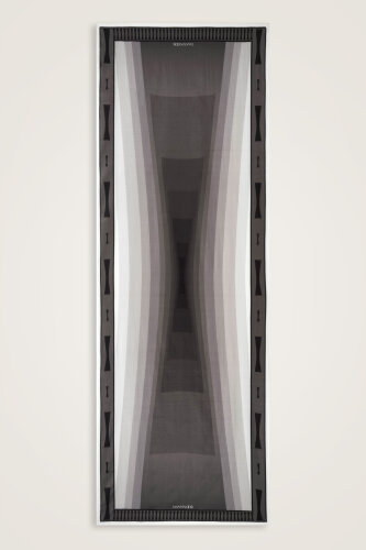 Moon Gate Gray Floss Cotton Shawl - Imannoor