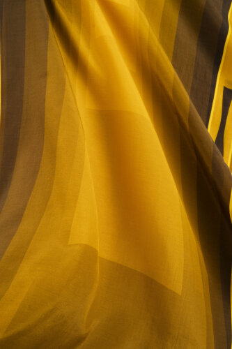 Moon Gate Mustard Floss Cotton Shawl - 2