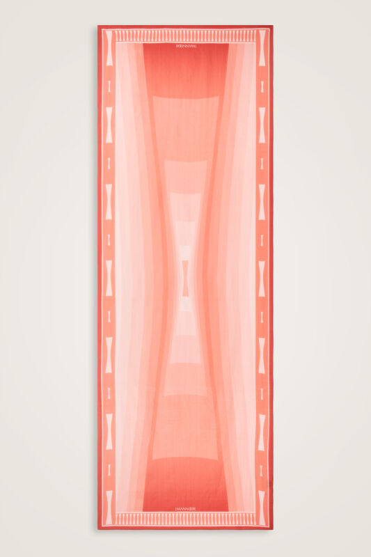 Moon Gate Powder Floss Cotton Shawl - 1