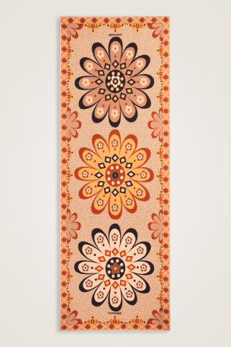 Mosaic Daisy Salmon Cotton Floss Shawl 