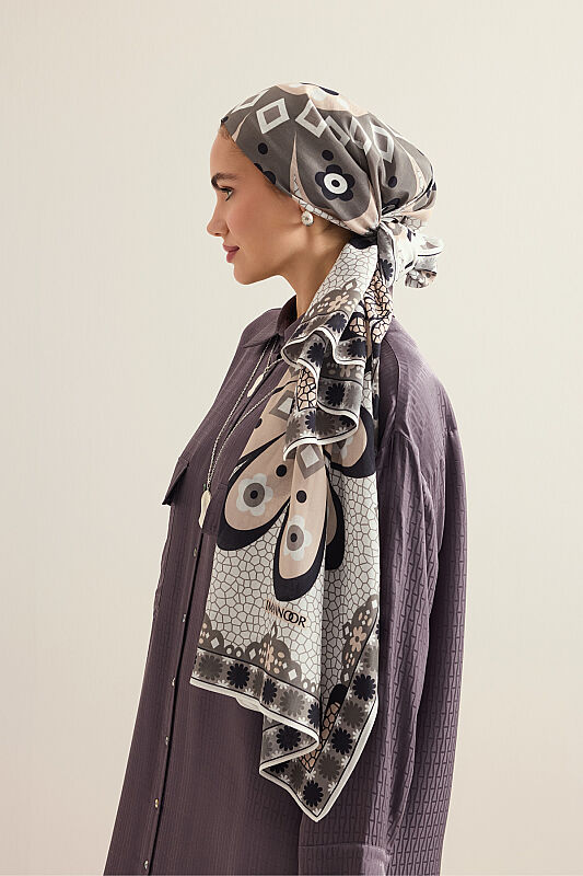 Mosaic Daisy Stone Cotton Floss Shawl - 1