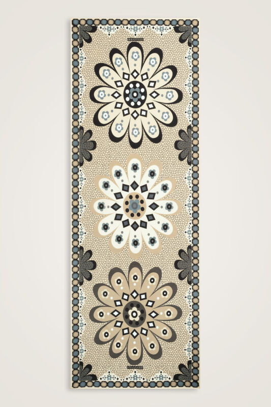 Mosaic Daisy Yellow Cotton Floss Scarf - 1