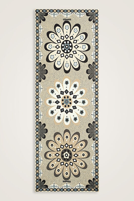 Mozaik Papatya Limon Küfü Pamuk Floş Şal 70x210 - 2