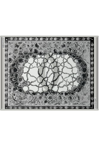 Mozaik Siyah İpek Şal 200x150 