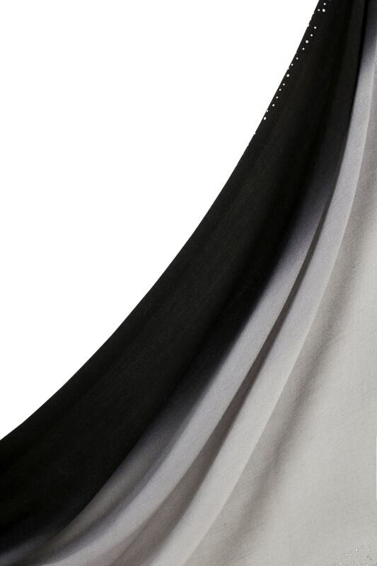 Muson Wool Silk Shawl Black - 5