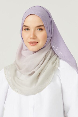 Muson Wool Sİlk Shawl Lilac - 2