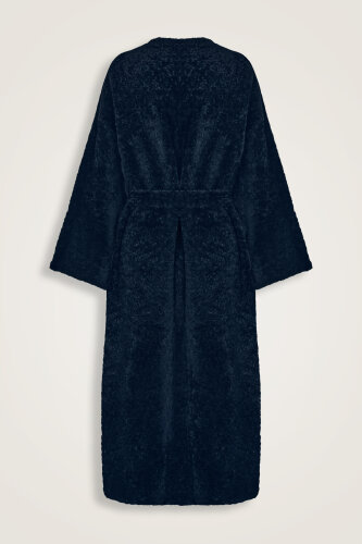 Navy Blue Robe Coat with Sleeves - 2
