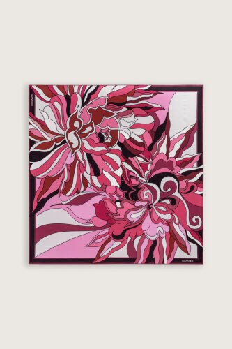 Neşe Bordo Tivil İpek Eşarp 90x90 - Imannoor (2)