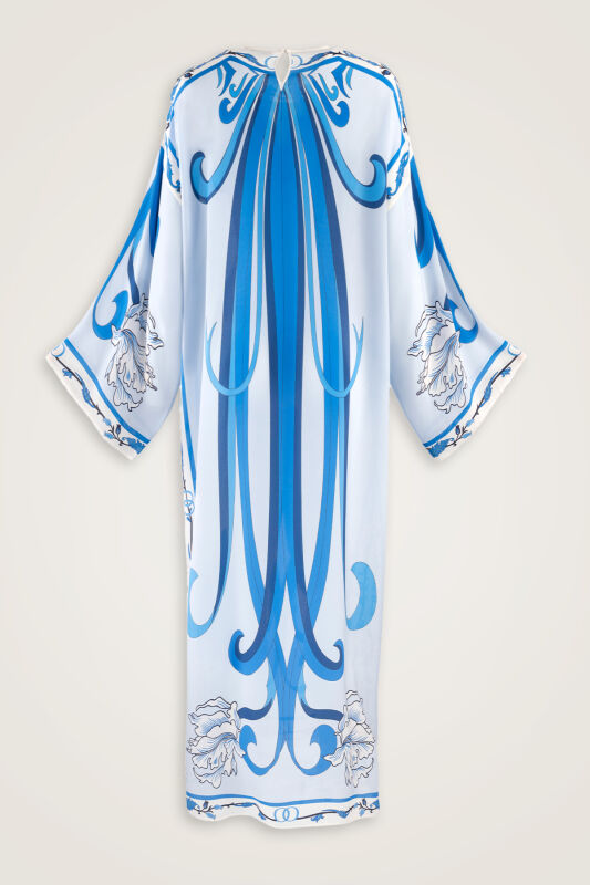 New World Blue Twill Silk Dress - 3