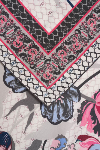 Night Garden Fuchsia Silk Scarf - 4