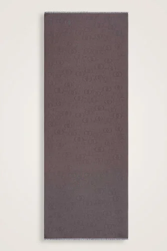 Noor Antrasit Jakarlı İpek Şal 70x200 - 2