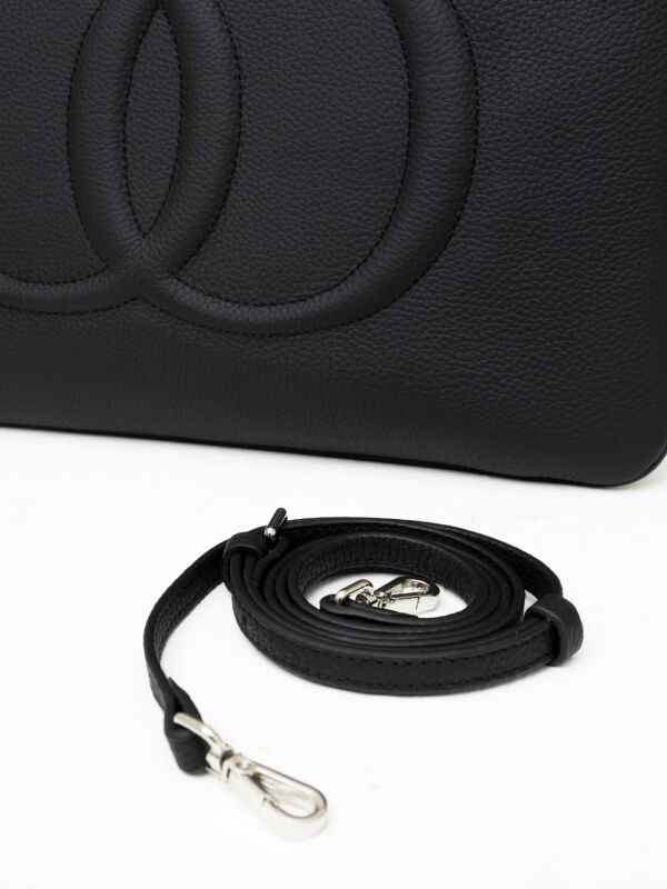 Noor Black Leather Clutch Bag - 2