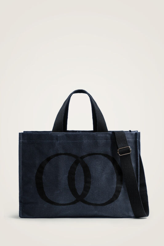 Noor Denim Renk Kanvas Çanta - 2