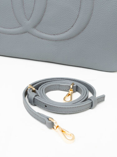 Noor Gray Leather Clutch Bag - 2