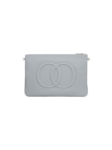 Noor Gray Leather Clutch Bag - 5