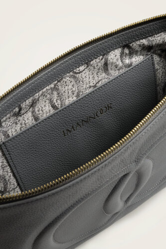 Noor Gray Leather Clutch Bag - 6