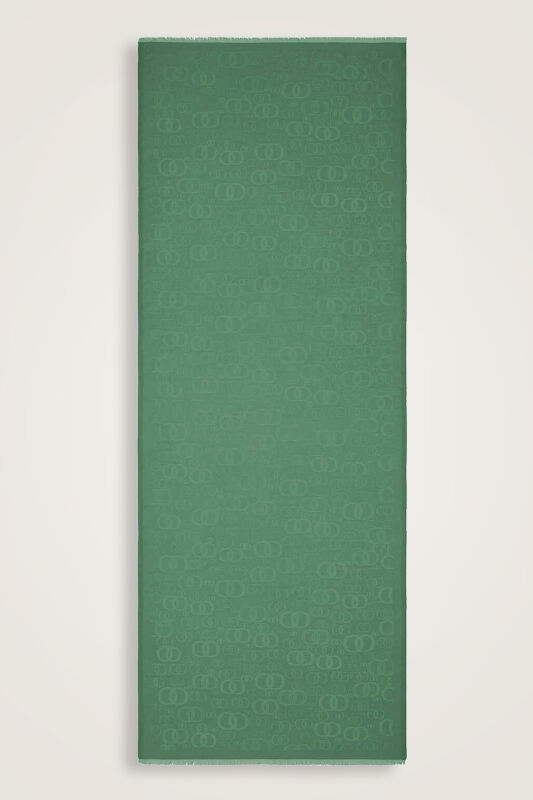 Noor Silk Jacquard Shawl Emerald - 2