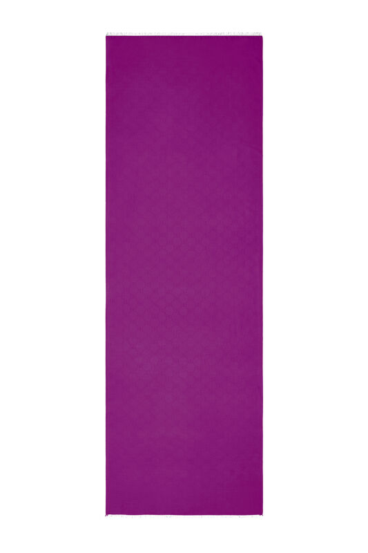 Noor Hexagon Silk Jacquard Shawl Purple - 2