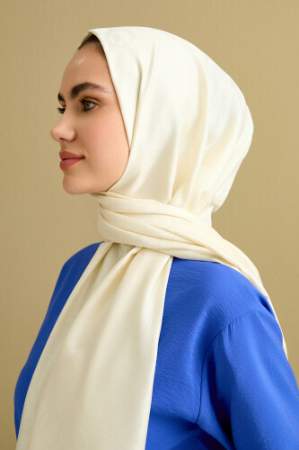 Noor Hexagon Silk Jacquard Shawl White 