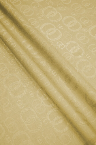 Noor Silk Jacquard Shawl Yellow - 4