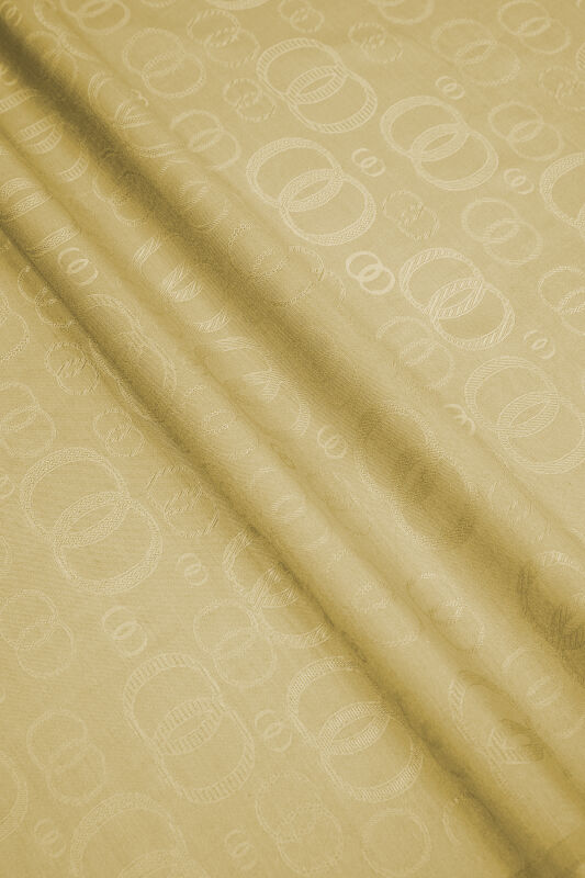 Noor Silk Jacquard Shawl Yellow - 4