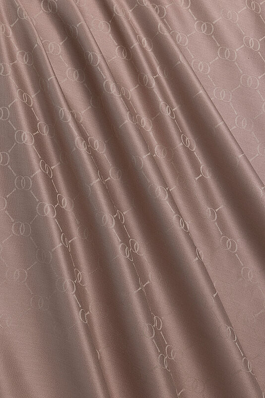 Noor Honeycomb Dark Powder Jacquard Silk Scarf - 3