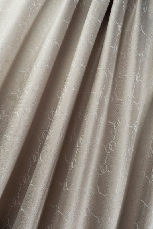 Noor Honeycomb Light Stone Jacquard Silk Scarf - 4