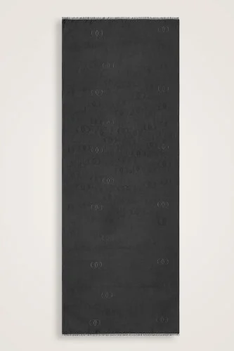 Noor Lacivert Jakarlı İpek Şal 70x200 - 2