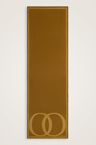 Noor Logo Acid Yellow Crepe Silk Shawl 