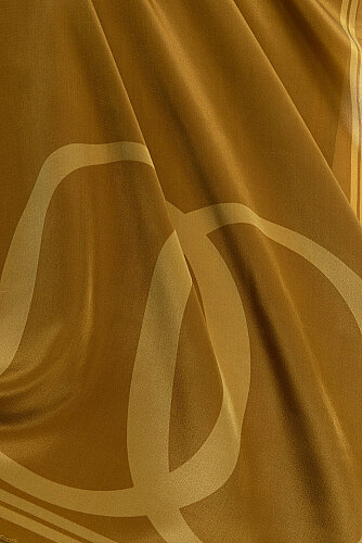 Noor Logo Asit Sarı Krep İpek Şal 70x210 - Imannoor (2)