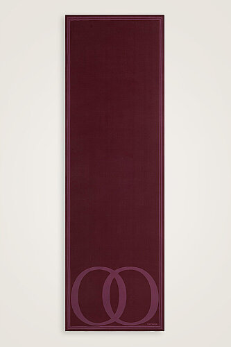 Noor Logo Bordo Krep İpek Şal 70x210 - Imannoor (1)