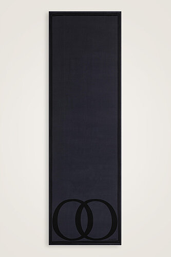 Noor Logo Dark Gray Crepe Silk Shawl - 1