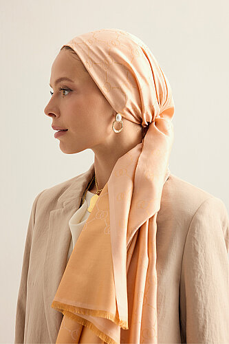  Noor Petek Kavun İçi Jakarlı İpek Şal 70x200 - Imannoor (3)