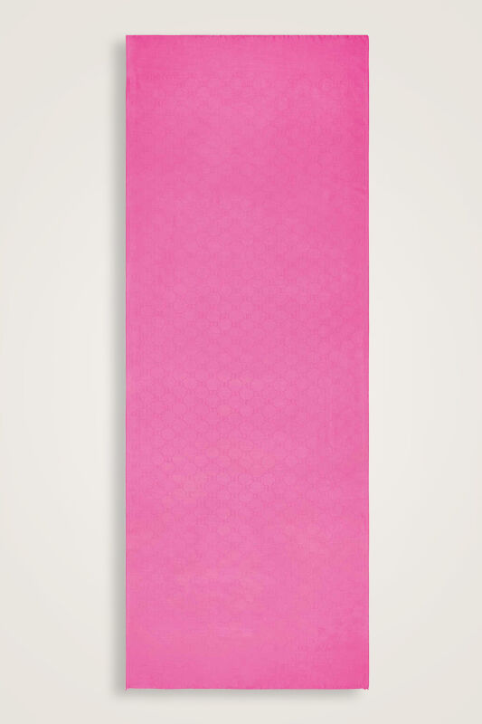 Noor Petek Pembe Jakarlı İpek Şal 70x200 - 2