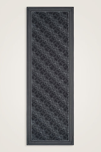 Noor Rain Black and White Cotton Floss Scarf - 2